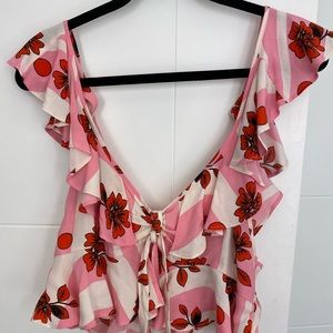 NWOT topshop floral shirt